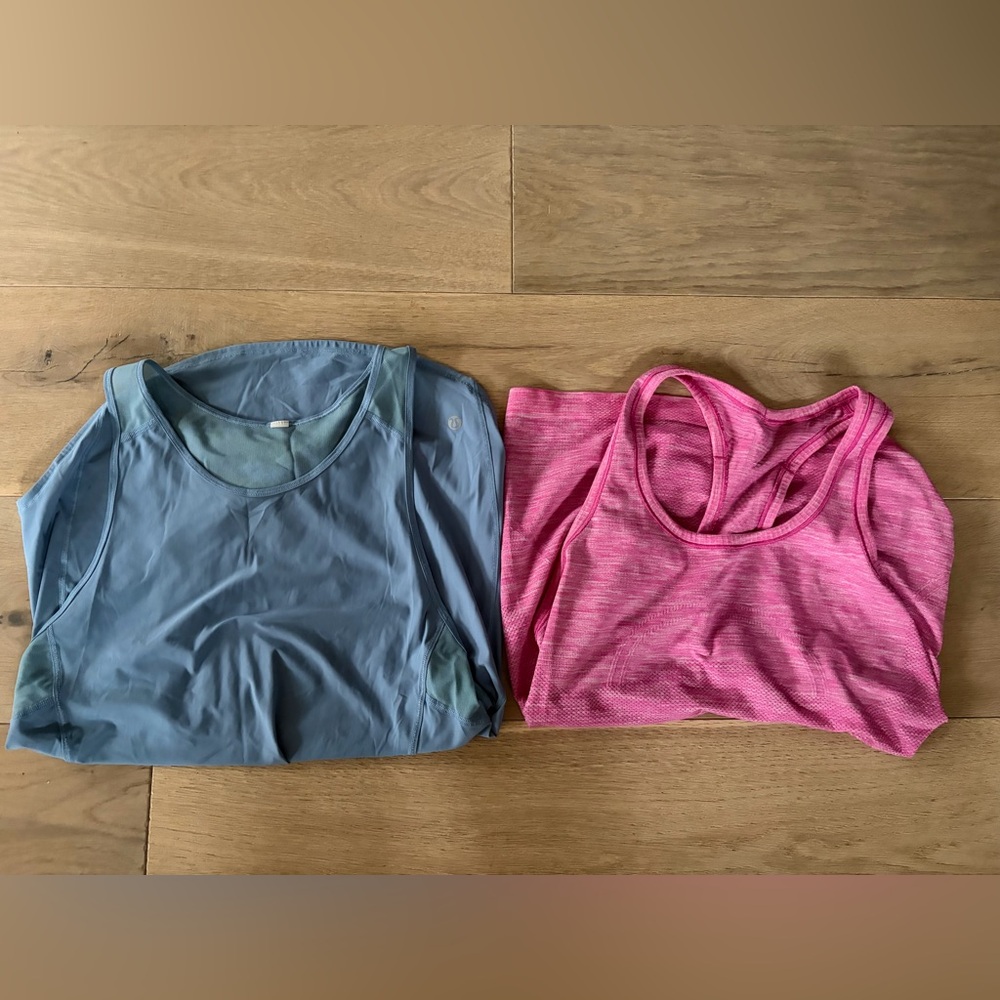 lululemon sculpt tank and swiftly tech racer back bundle - approx size 8
